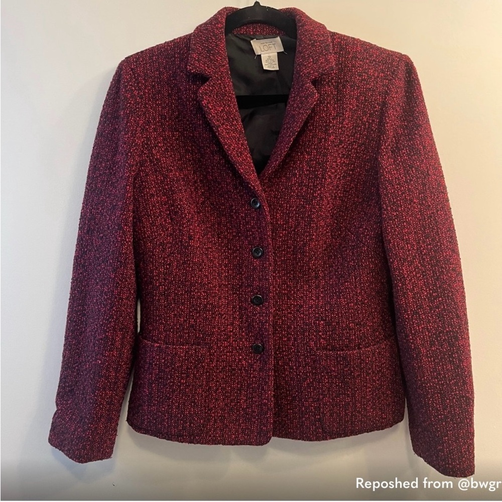 ANN TAYLOR WOOL BLEND BLAZER